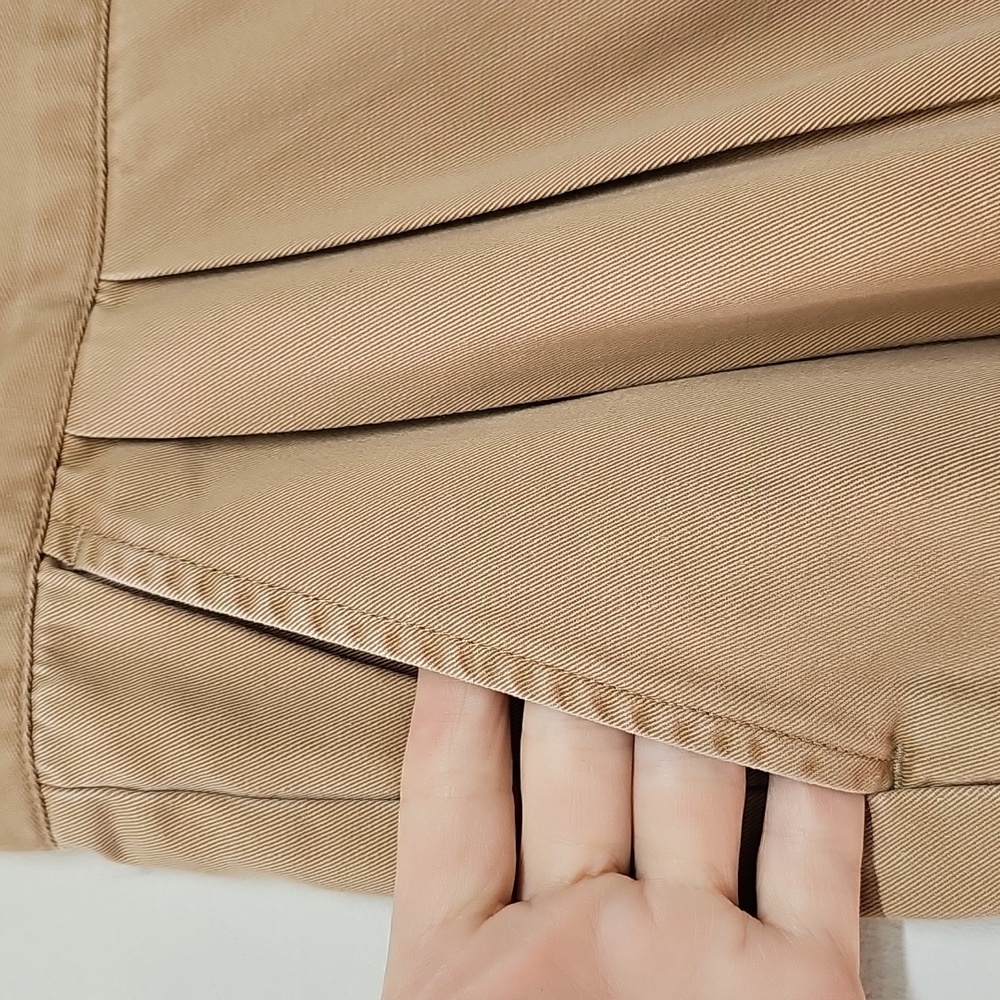 90s Anne Klein A-Line, High Waist Pleat Front Khaki Chinos, New, Sz 12 - Picture 5 of 13